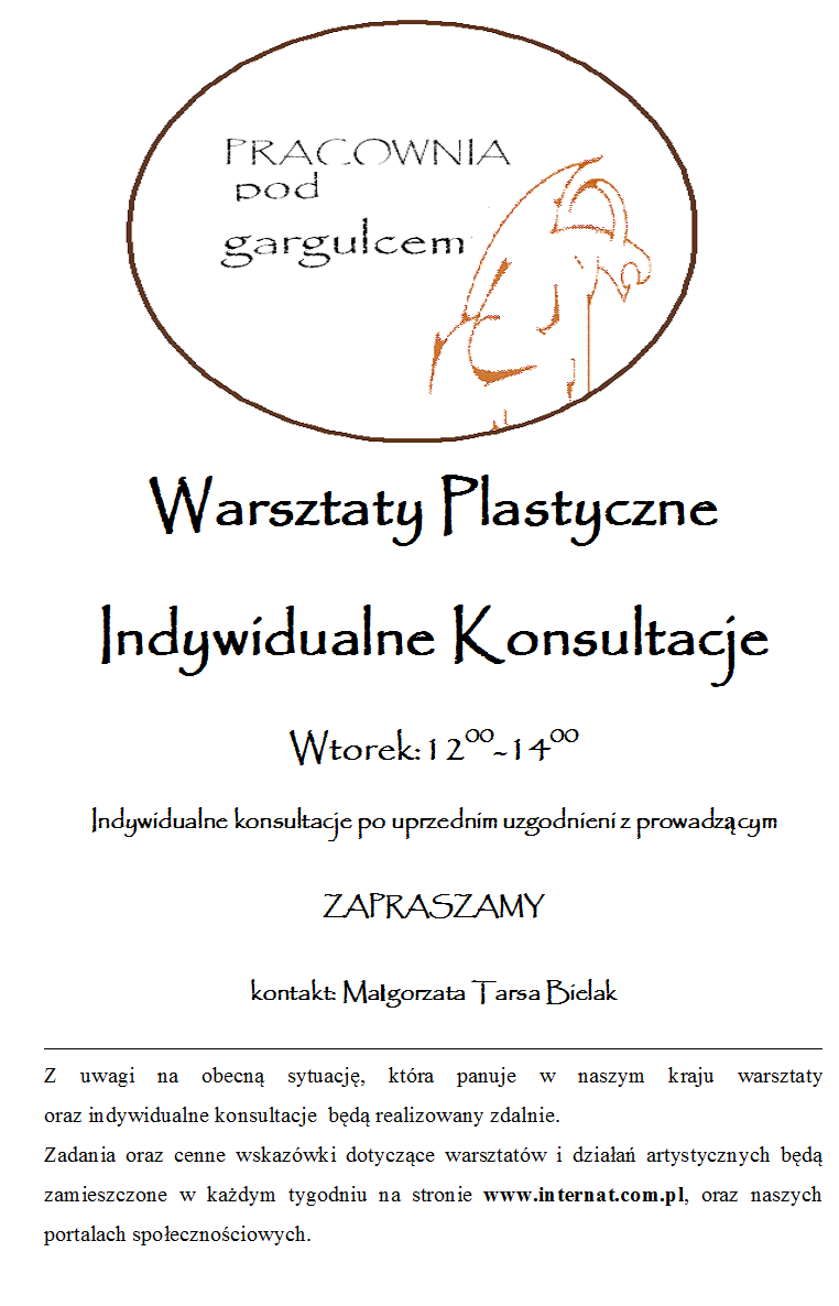 INDYWIDUALNE KONSULTACJE PLASTYCZNE #zostanwdomu